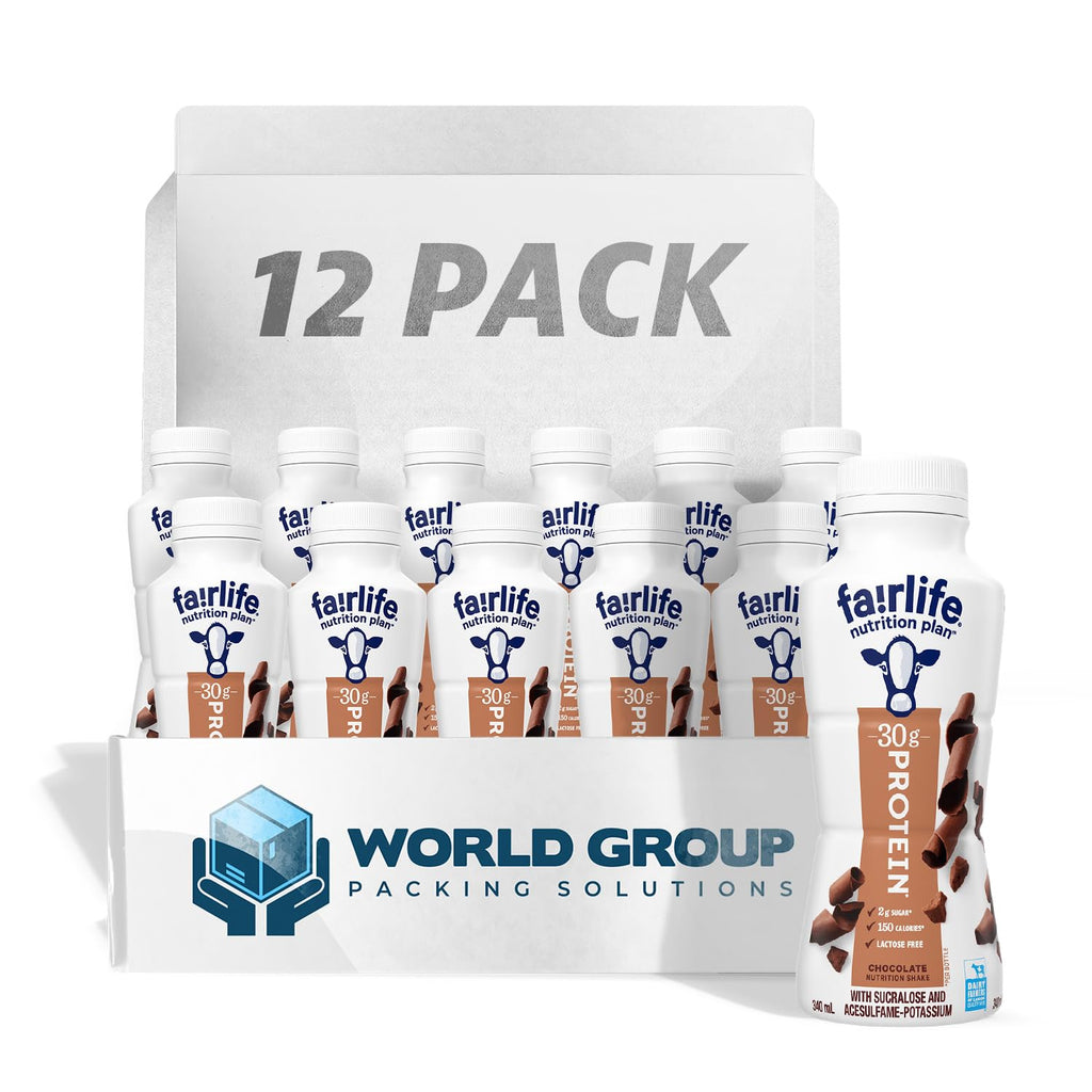 Fairlife Nutrition Plan High Protein Chocolate Shake, World Group Packing Solutions, 11.5 Fl Oz (Pack of 12)
